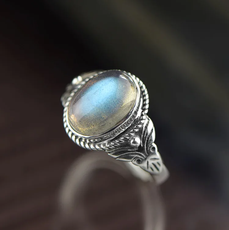 Серебряное Серебро S925 пробы инкрустированное вручную из Таиланда натуральный