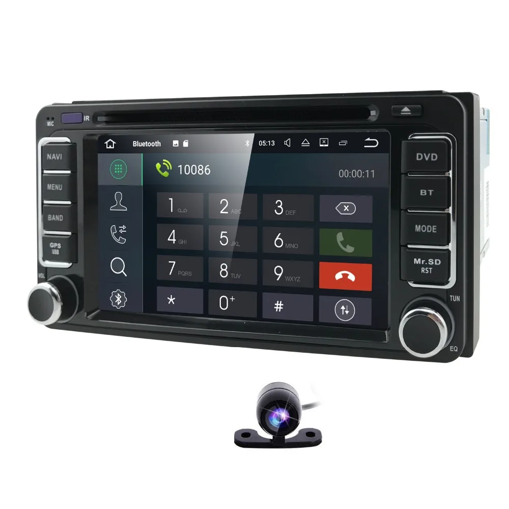 Discount Android8.0 Octa 8 Core 4G RAM 32G ROM car dvd player for Toyota Hilux VIOS Old Camry Prado RAV4 Prado 2003-2008 4G LTE Network 3