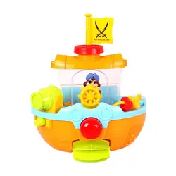 Детские милые прекрасные пиратский корабль Ванна игрушка Ванна игрушки Bathtime Игровой набор для детей, дети, малыши с водой совки