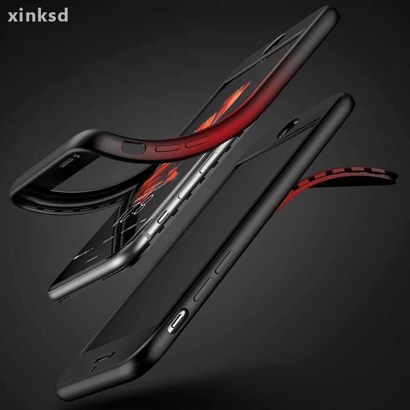

XINKSD Luxury Soft TPU 360 Full Cover Cases For iPhone X 8 7 6 6S Case 5 5S SE Cover Cases For iPhone 6 7 8 Plus XS MAX XR case