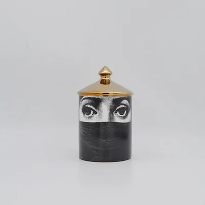 Винтажный подсвечник Fornasetti, канделябр, человеческое лицо, керамическая банка для хранения ювелирных изделий, держатель для ручек, Настольный Декор для дома, украшение - Цвет: 19