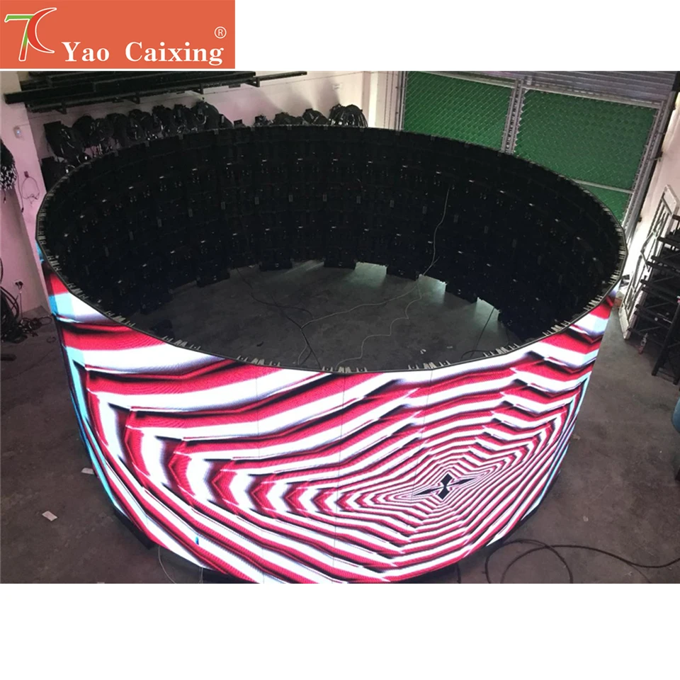 

ali expressP3.91 indoor 500x1000mm curve screen aluminum cabinet display smd full color rental screen hub75 video display