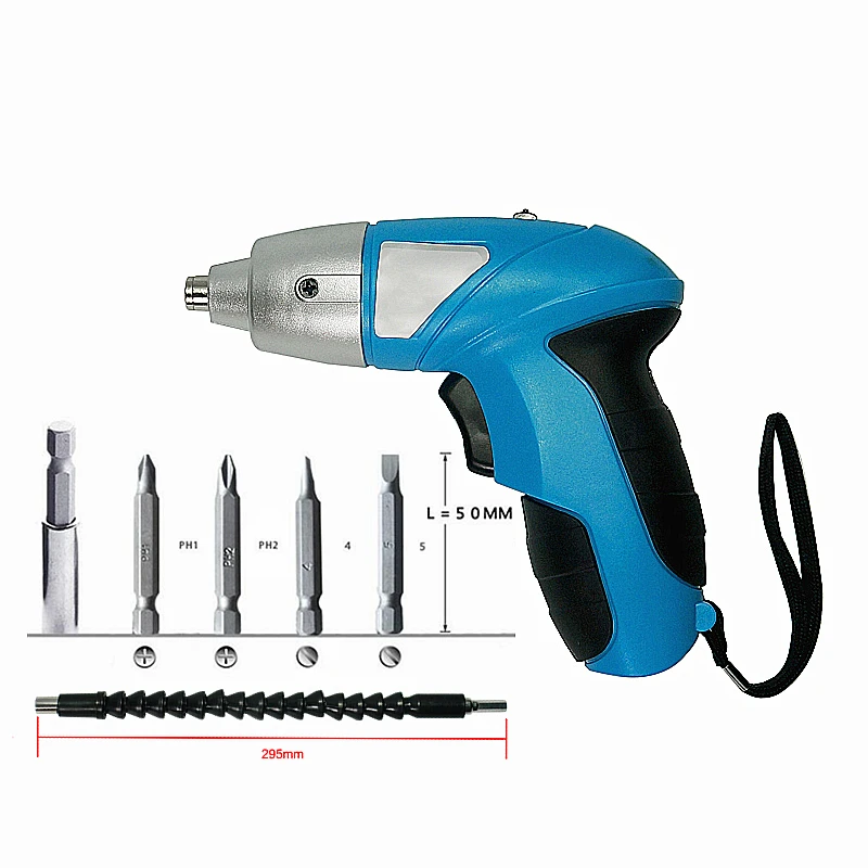 3.6V DC Cordless Rechargeable Screwdriver Set with LED Light flexible shaft screwdriver heads