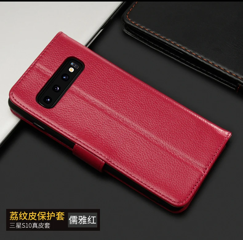 Чехол-кошелек из натуральной кожи для samsung Galaxy S10, откидная Магнитная Крышка для телефона, сумка для Galaxy S10, Fundas, кожаный чехол-книжка в деловом стиле