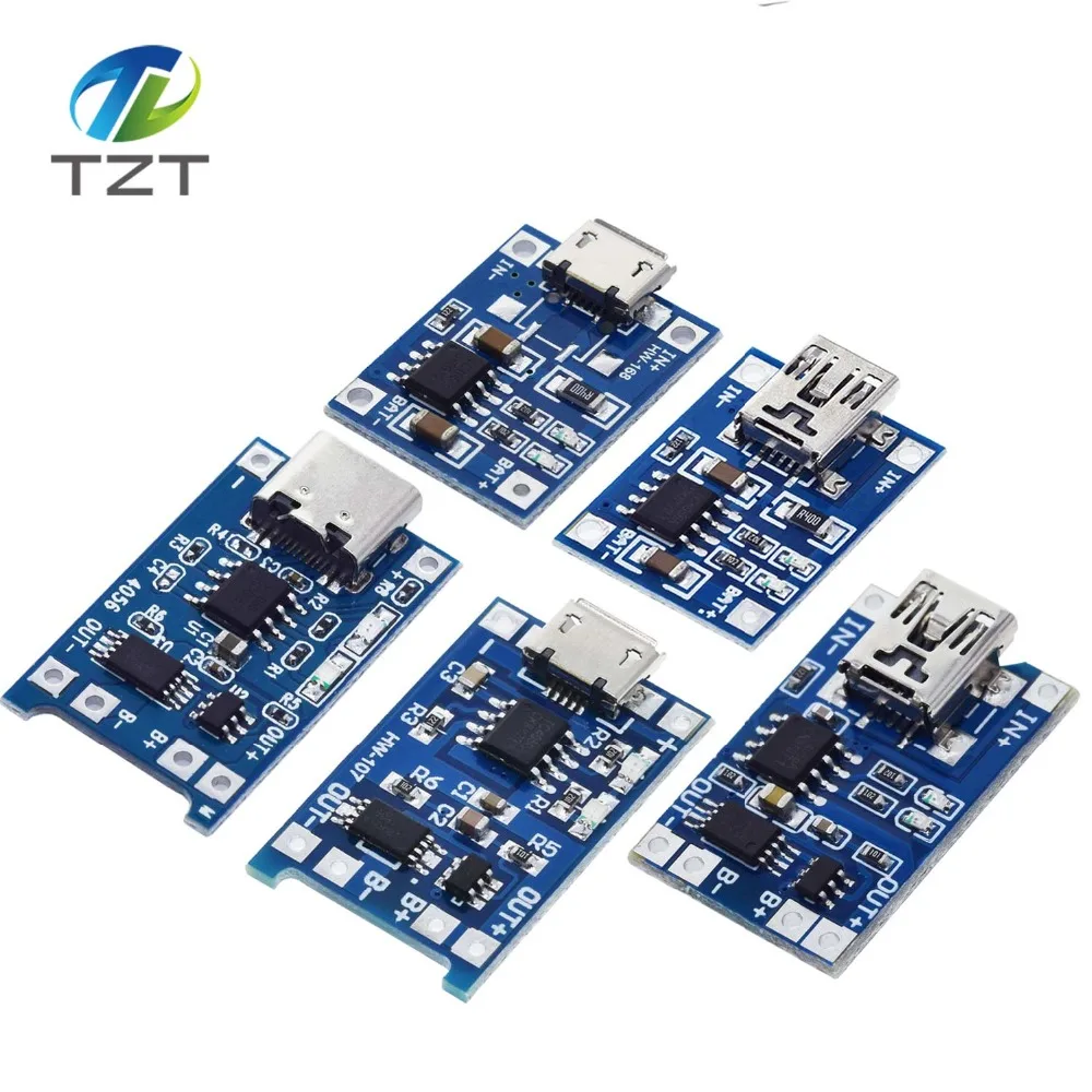 10 шт. зарядная плата TP4056 с Micro USB 5 в 1A 18650|micro usb 18650|usb 18650charging board |