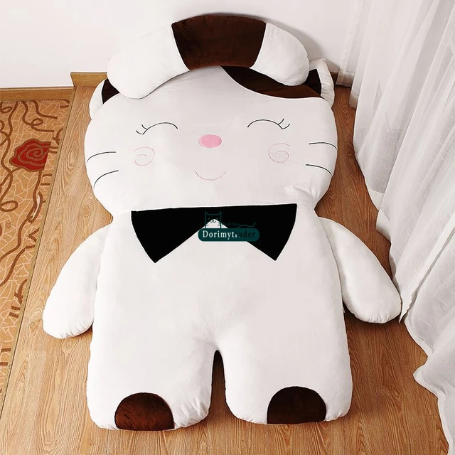 Dorimytrader Kawaii Soft Cartoon Cat Beanbag Plush Anime Bed Sofa Dorimytrader Kawaii Soft Cartoon Cat Beanbag Plush Anime Bed Sofa Tatami Mattress Carpet For Kids And