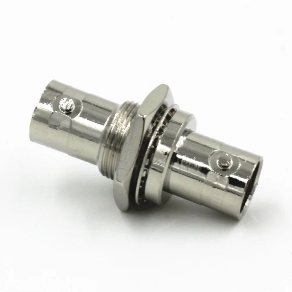 

2PCS BNC Female to BNC Female Nut Bulkhead In Series RF Coaxia Adapter Connector Copper