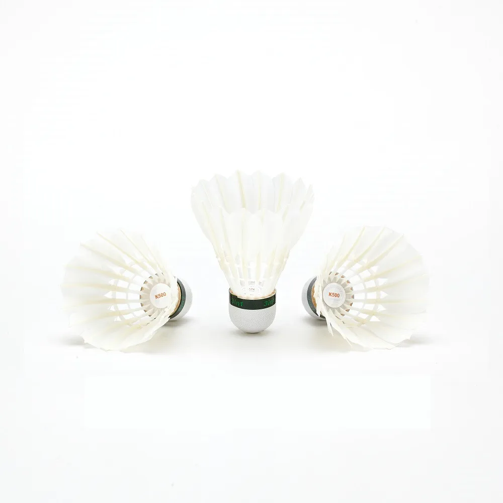 12 piezas KAWASAKI King Kong Durable 500 bádminton pluma de ganso bádminton bola velocidad 77 para formación