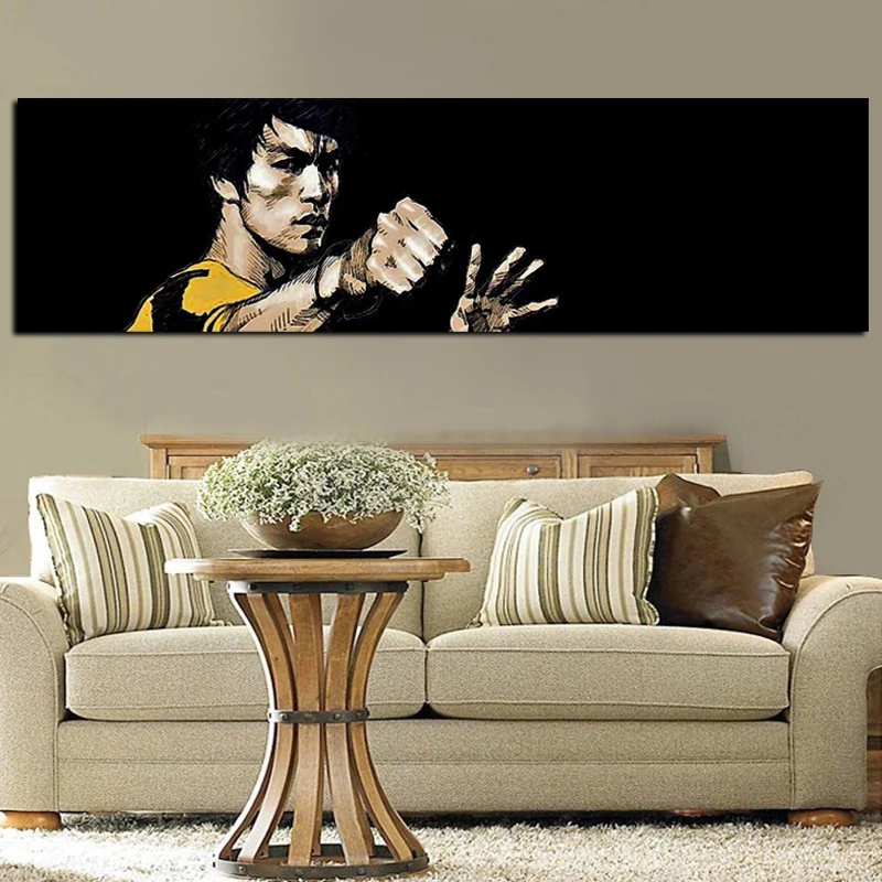 Hot sale Digital Print Famous Bruce Lee Oil Painting HD Print on Canvas Wall Pop Art for Living Room Sofa Cuadros Decor Unframed (3)