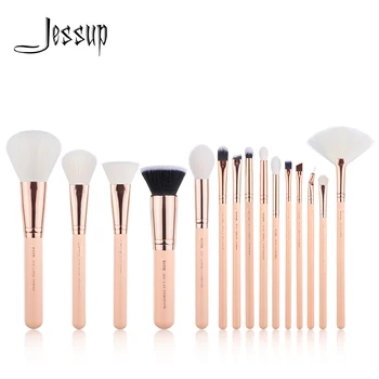 

Jessup 15PCS Professional Makeup brushes set Beauty kits Cosmetic Make up brush POWDER FOUNDATION EYESHADOW LIP BRUSH