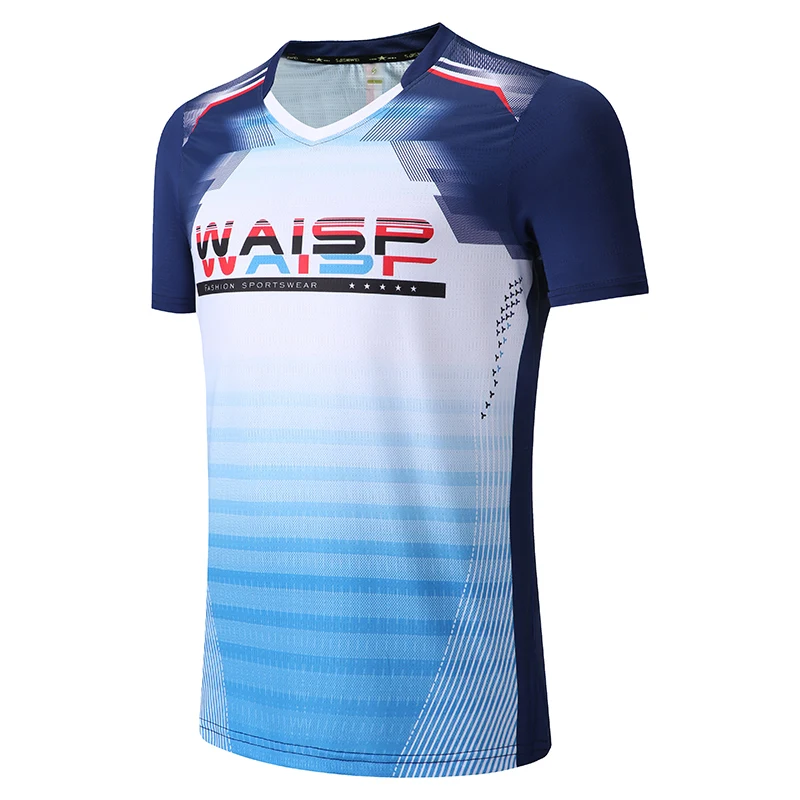 Печати новая рубашка для бадминтона Для мужчин/Для женщин, Спортивная теннисная форма, школа рубашка Для мужчин, быстросохнущая тренировочная рубашка 3897