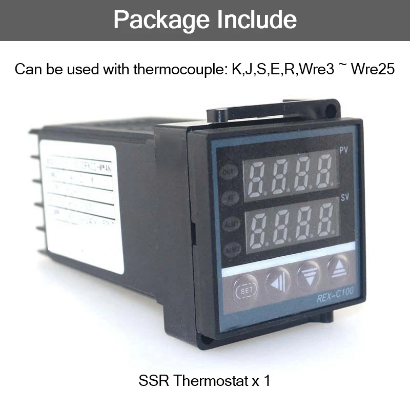 Цифровой PID терморегулятор Термостат переменного тока 110 В 220 В двойной SSR DC 12 В выход 0~ 400 Цельсия REX-C100 для инкубатор для аквариума - Цвет: F0027