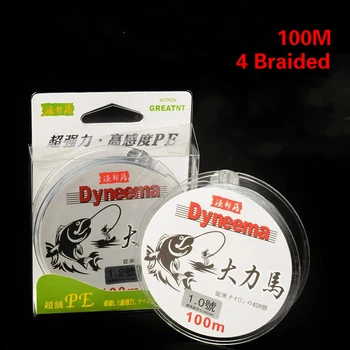 

PE Braid 4 Strands Line 109Yds/100M 0.8-8.0 Super Strong Braided Fishing Line for Sea Fishing gray Fishing Tackle