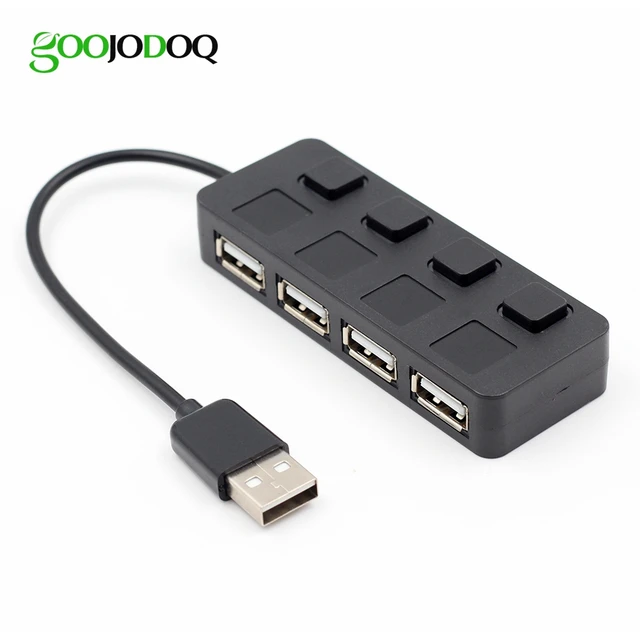 Best Value 100pcs 4 Port USB Hub USB 2.0 Hub with Individual Power Switches LED Splitter For PC Computer Laptop Peripherals Accessories Best Value 100pcs 4 Port USB Hub USB 2.0 Hub with Individual Power Switches LED Splitter For PC Computer Laptop Peripherals Accessories