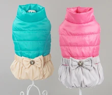 2015 nueva mascotas perros gatos bowknot encantadora abrigos para mascotas perro gato chaquetas de abrigo suéteres sudaderas cachorro mascotas doggy productos ropa 1 unids XS-XXXL