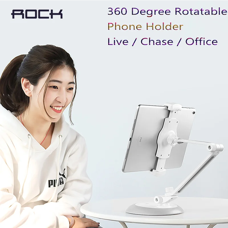 ROCK Regolabile Desktop Phone Stand Tablet Stand for iPad Mini Air Samsung for Iphone 5-10.5 inch 3