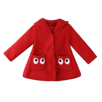 

Girls'Clothes Coat Fall and Winter 2018 New Girls' Clothes Big Eye Pocket Girls Kids Jacket 3-12 Ages Kid Autumn Clothes