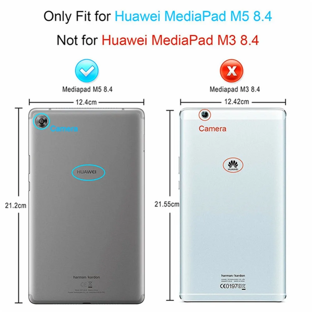 Флип чехол для Huawei Mediapad M5 8 4 дюйма с отделением карт|Чехлы планшетов и электронных