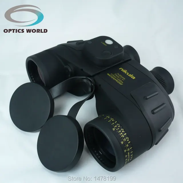Best price at $132 Cheap Genuine original Naval Nikula 7x50 w18  Rangefinder binoculars Waterproof nitrogen with Compass night vision nautical telescope