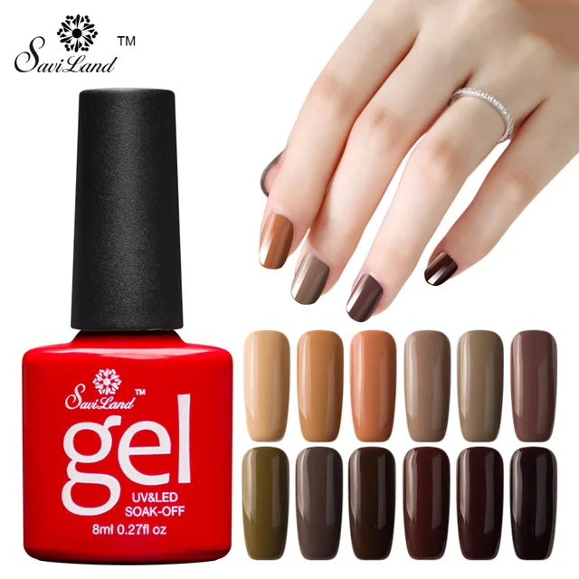 Saviland 1pcs Brown Series Long Lasting Esmaltes Uv Led Gel Nail Saviland 1pcs Brown Series Long Lasting Esmaltes Uv Led Gel Nail