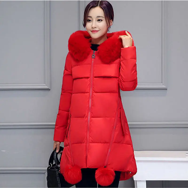 Plus Size 5XL 6XL Winter Jacket Women Coat Parka Hooded Warm Thicken Jacket Coat Long Sleeve Outerwear Winter Women's Coat Q951