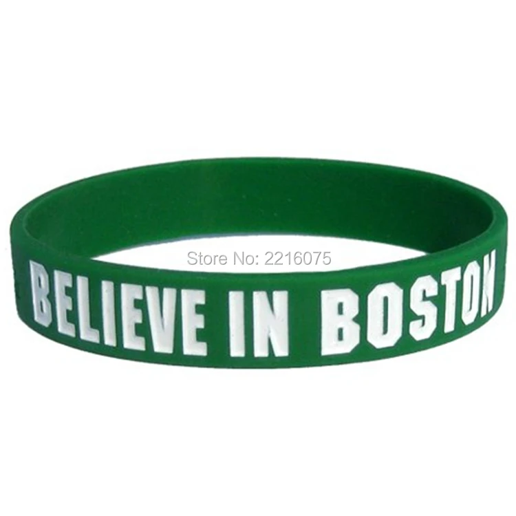 Believe in Boston (Green  White) Bracelet