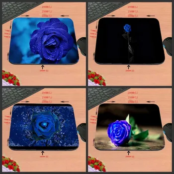 

Blue roses Hot Sell Design Anti-slip Durable New Arrival Customized Rectangular Mouse Pad Computer PC Nice Gaming As Gift