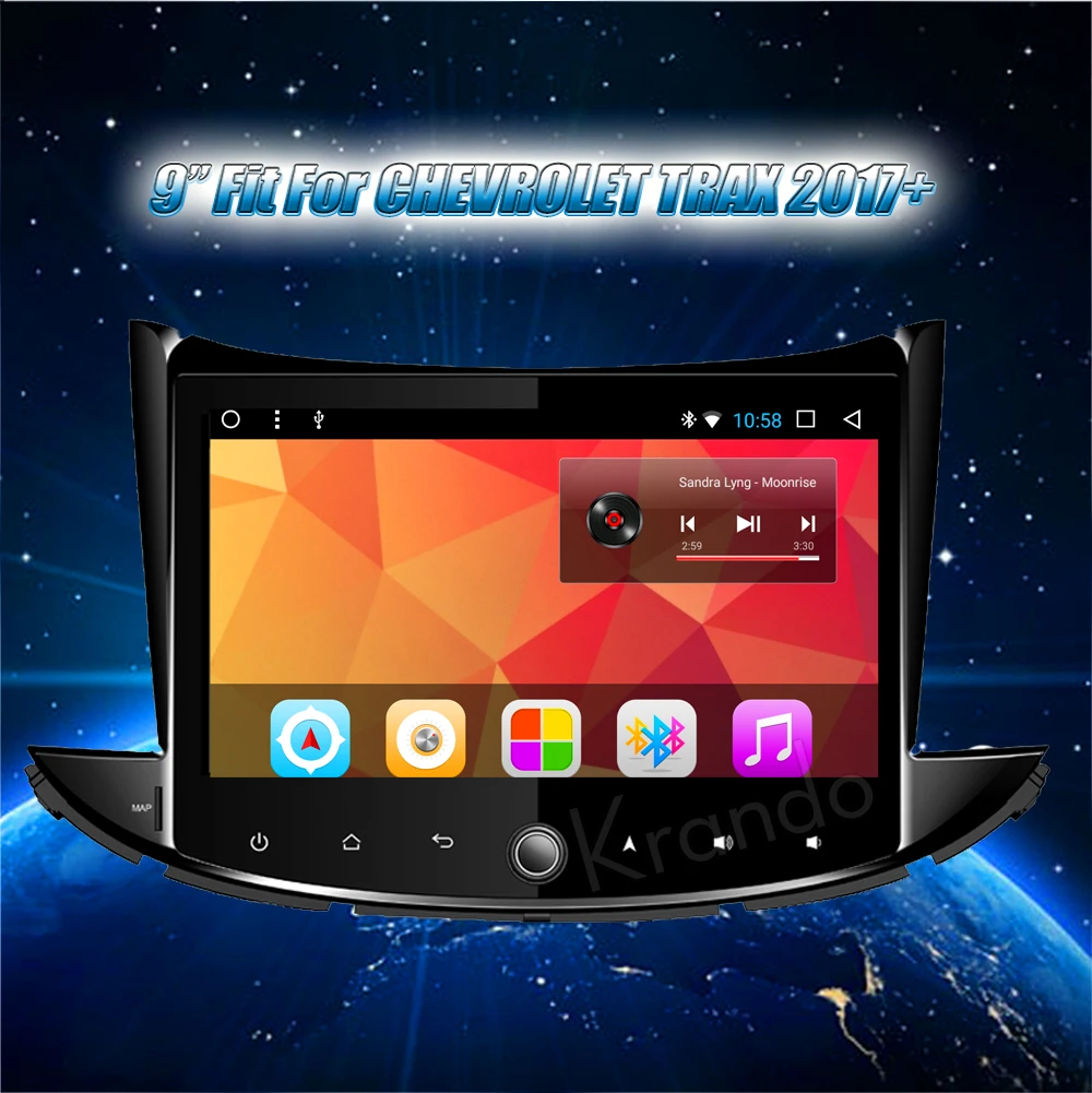 Top Krando Android 8.1 9" Big screen car Multimedia player for CHEVROLET TRAX 2017+ navigation system radio player audio gps wifi BT 0