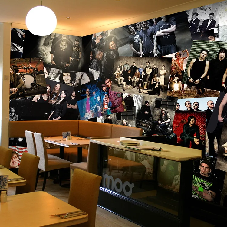 

Custom 3D photo wallpaper 3D custom movie music star characters poster large mural Bar Cafe lounge restaurant wallpaper