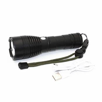 

Portable LED Flashlight USB Rechargeable 26650 Flashlight XM-L2 1200 Lumen LED Torch 3 Modes Light Lamp with USB Cable Line