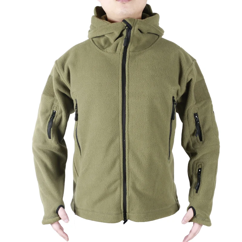 Военная Флисовая теплая уличная куртка softshell Мужская тактическая для охоты и