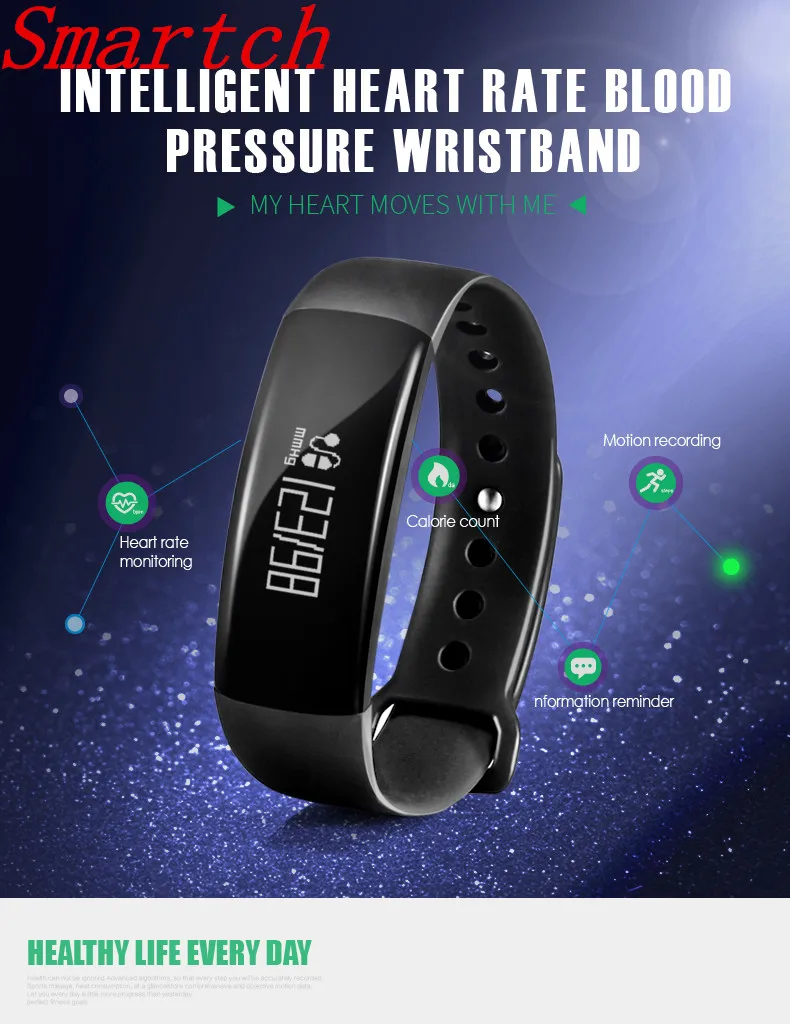 Smartch 2017 New Bluetooth Smart band M88 Electronics Wristband Sport