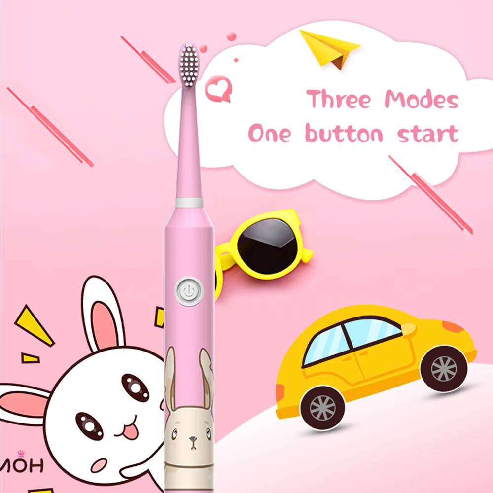 New 3 Modes Children Sonic Electric Toothbrush Cartoon Pattern for Kids with 2 DuPont Bristles Electric Tooth Teeth Brush Heads New 3 Modes Children Sonic Electric Toothbrush Cartoon Pattern for Kids with 2 DuPont Bristles Electric Tooth Teeth Brush Heads