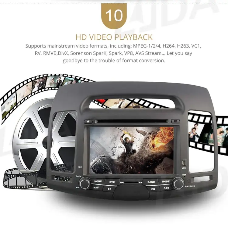 Excellent LJDA Android 9.1 Car dvd player for HYUNDAI ELANTRA 2007-2011 2 Din Car Radio gps navigation stereo multimedia WIFI autoaudio 12