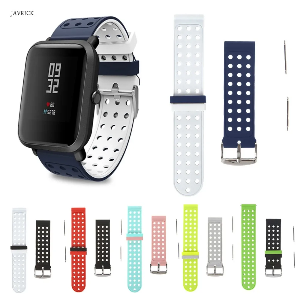 JAVRICK 22mm Universal Silicone Watch Band Dual Color