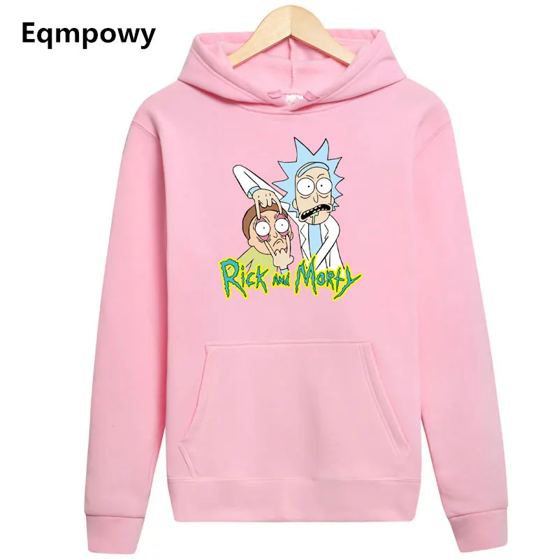 

2019 hoodie Menssports Hoodie Rick and Morty Anime Around Winter Sweatshirt Casual Hoodie Men Plus Velvet Keep Warm Sweatshirt