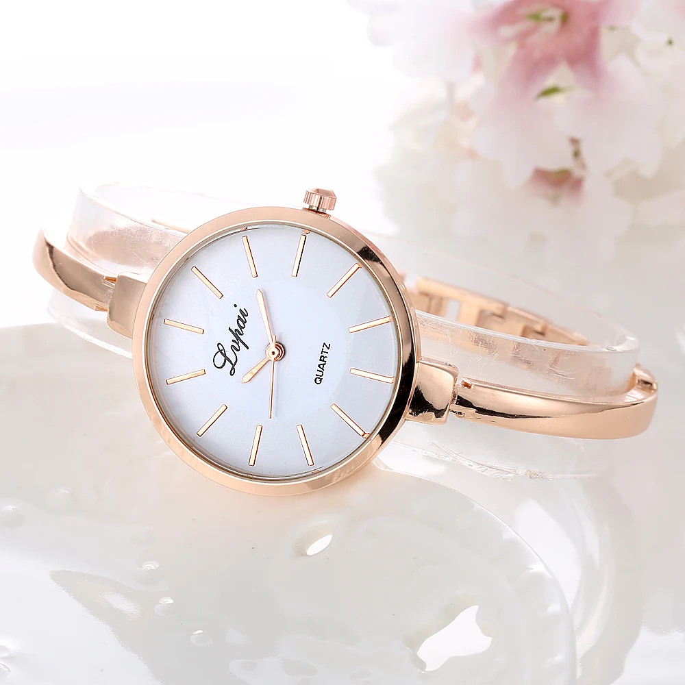 2017 Новый модель LVPAI бренд Золотые часы женские Наручные Браслет часы Женские Простой Кварцевые Наручные Часы женские Модные Роскошные