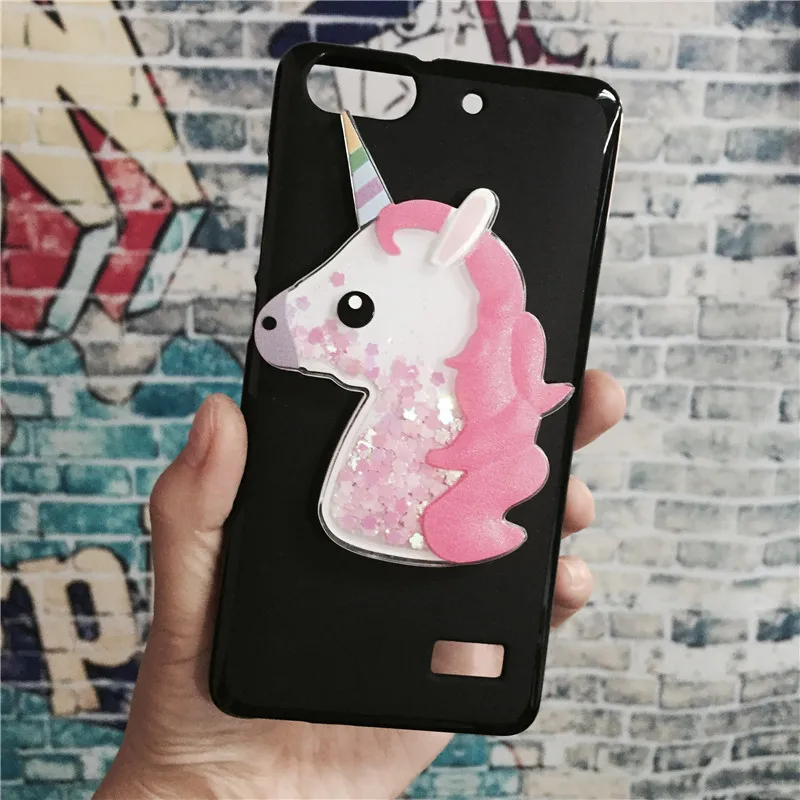 

Unicorn Glitter Liquid Case for Huawei Honor 4C / G Play Mini / C8818 CHC-U01 Cover Dynamic Cute Cartoon OWL Soft TPU