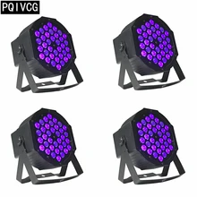 4 pieces 36W ultraviolet led par lights uv light flat par DMX512 dj light