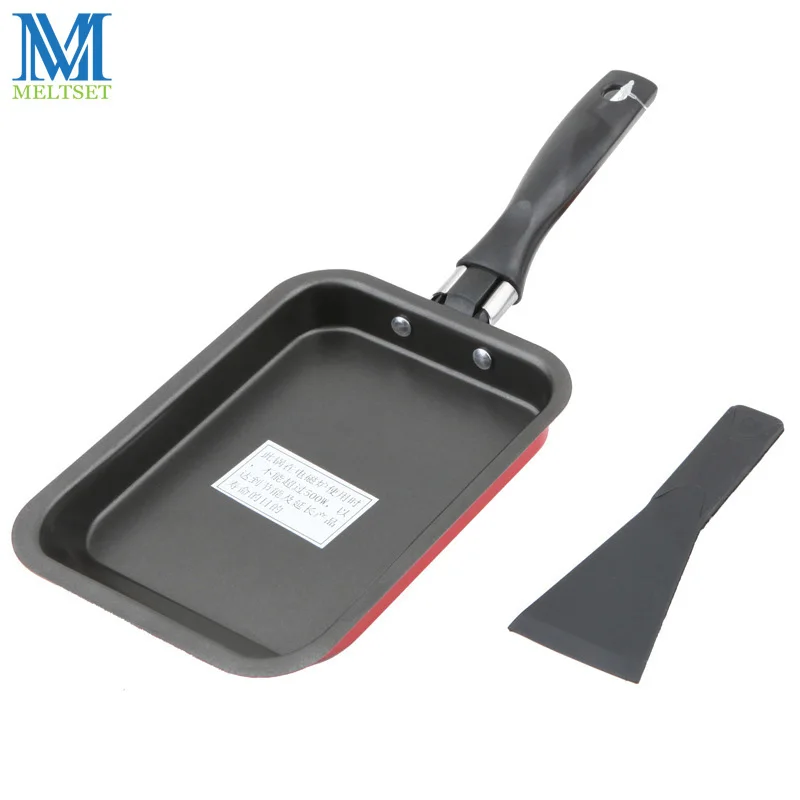 

Smoke-free Carbon Steel Fry Pan Non Stick Skillet Omelet Pan Rectangular Cooking Egg Frying Pan For Gas Induction Cooker