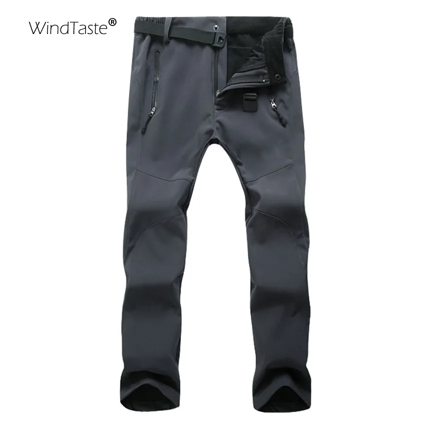 WindTaste de las mujeres de invierno al aire libre Camping pantalones impermeables de Trekking senderismo escalada Softshell deportes pantalones de lana Pantalones de mujer KB008
