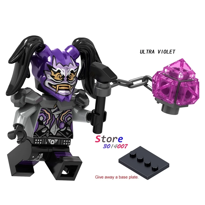 

1PCS model building blocks action figures superhero ninja Series Ultra Violet Collection DC diy toys for children gift