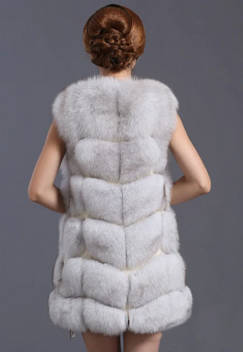 Vest as Pictures Survêtement Vk1008 Fourrure Véritable Pictures Hiver Femme Silver As Fox Dames De Luxe topfurmall Gilet Femmes Fur Veste Manteau 1f0wqHw