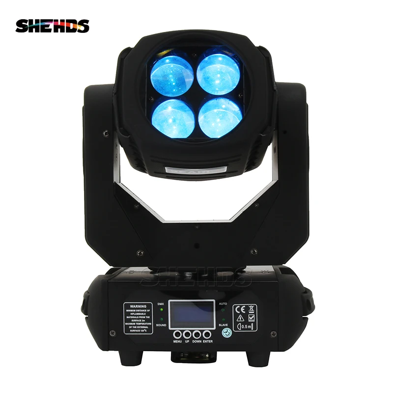 4pcs/lot LED Super Beam 4x25W Moving Head Light Led Mini Stage Disco Dj DMX Lamp lumiere Strobe Laser Show Christmas Party | Лампы и
