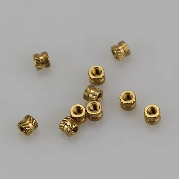 

20pcs M3 copper flower nuts hot melt injection molding sleeves double pass knurling nut twill 4.4 outer diameter