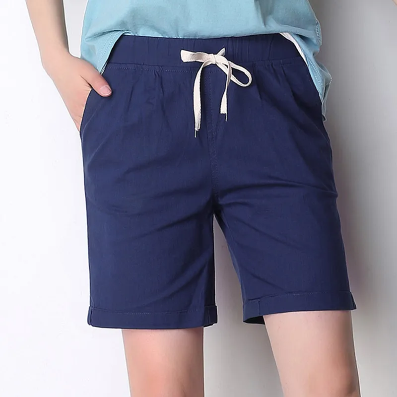 cotton shorts women long