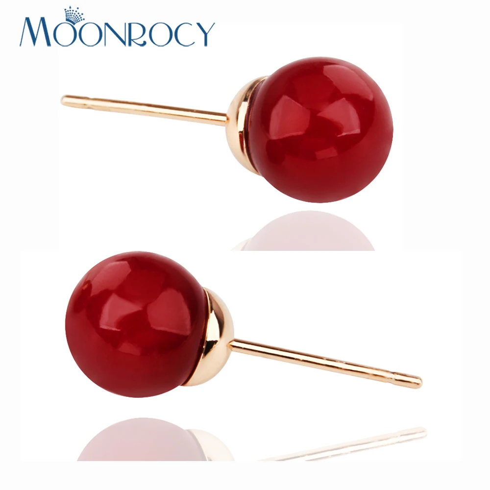 Серьги MOONROCY с кристаллами оптовая продажа цвета розового золота серьги Красного