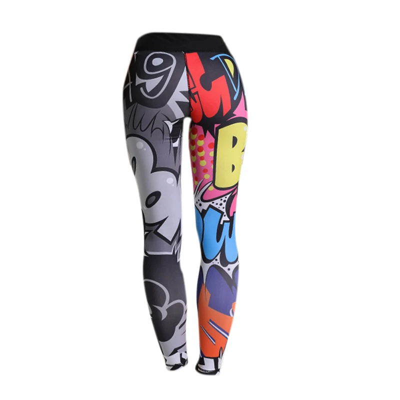 

Letter Printed Women Sport Leggings High Waisted Push Up Yoga Pants Woman Gym Fitness Running Tights Running Legins-Xl