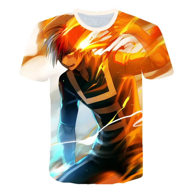 Cool Anime Funny T-Shirt Men Women Japanese T Shirt Boku No Hero Academia Anime T Shirts My Hero Academy 3d Tee Shirt Tops