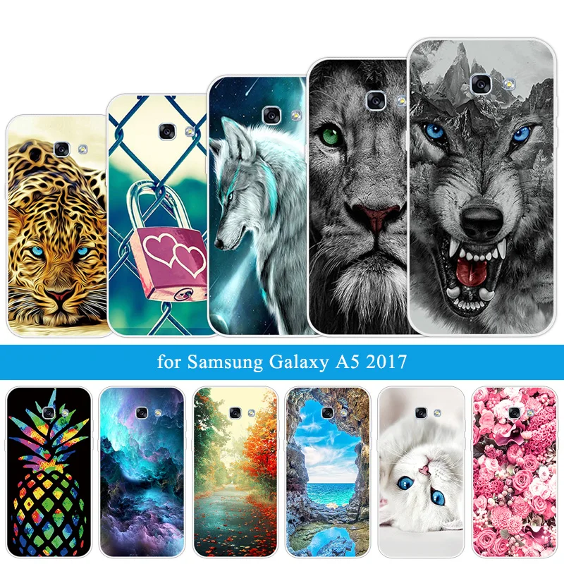 Для Samsung Galaxy A5 A6 + 2015 2016 2017 2018 чехлы для телефонов A9 M20 A600G Plus Wolf задняя крышка из ТПУ |